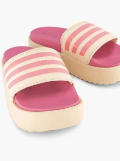 Slippers|adidas Beige Adilette Platform