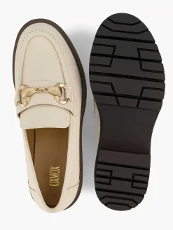 Instappers|Oxmox Beige Chunky Loafer Sierketting