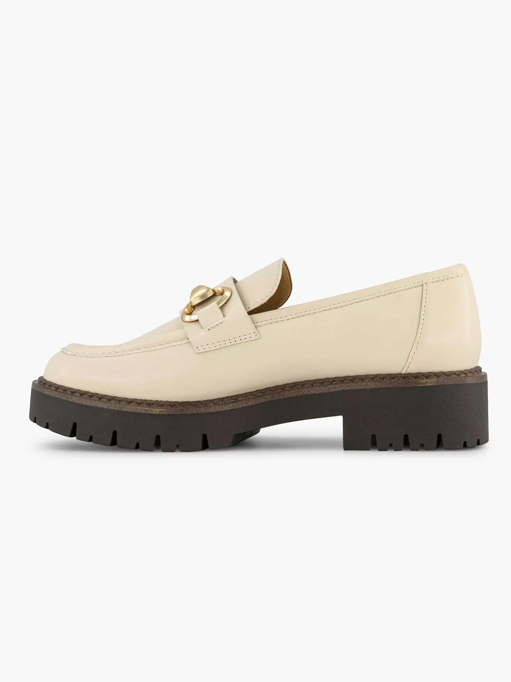 Instappers|Oxmox Beige Chunky Loafer Sierketting