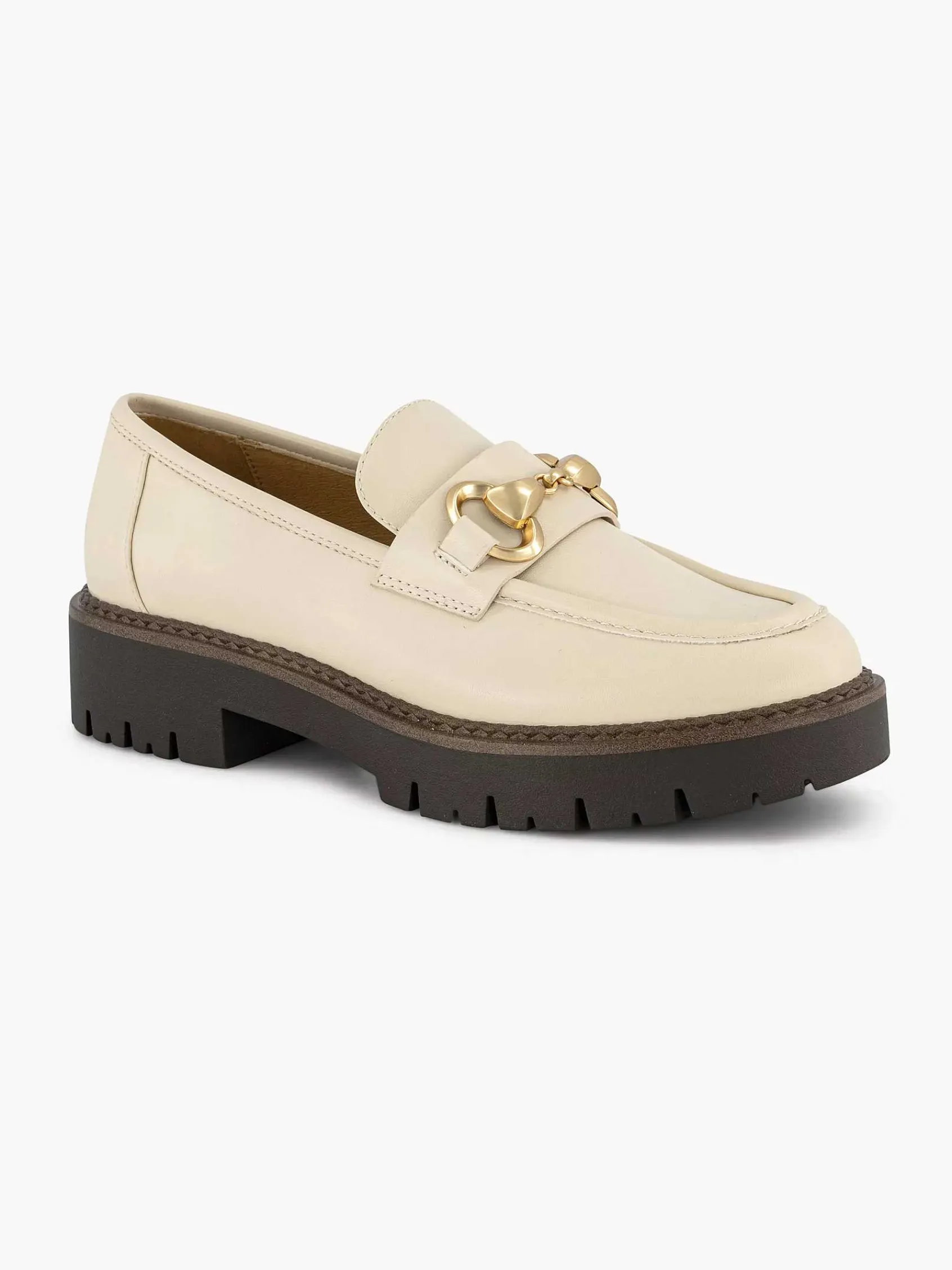 Instappers|Oxmox Beige Chunky Loafer Sierketting