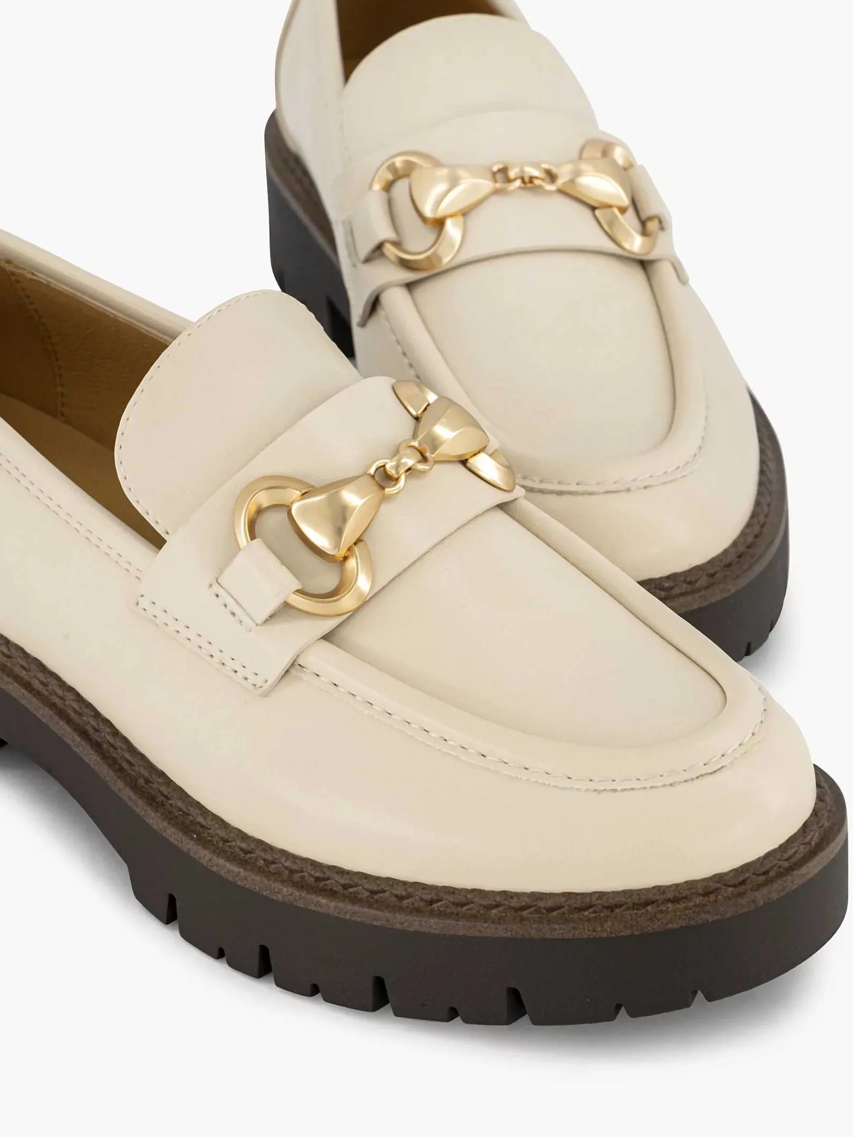 Instappers|Oxmox Beige Chunky Loafer Sierketting