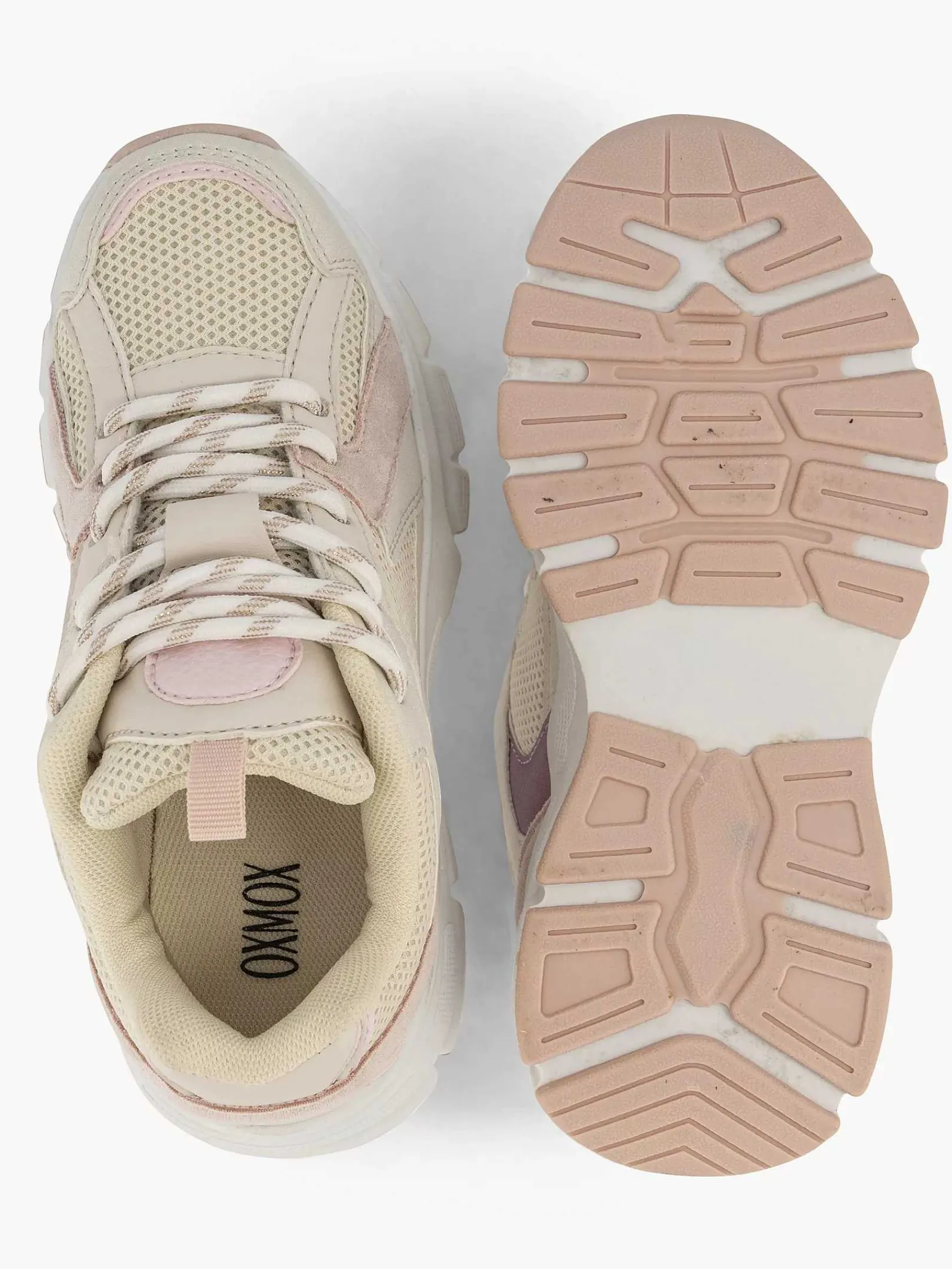 Jongensschoenen|Oxmox Beige Chunky Sneaker