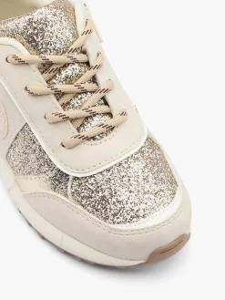 Jongensschoenen|Graceland Beige Chunky Sneaker Glitters