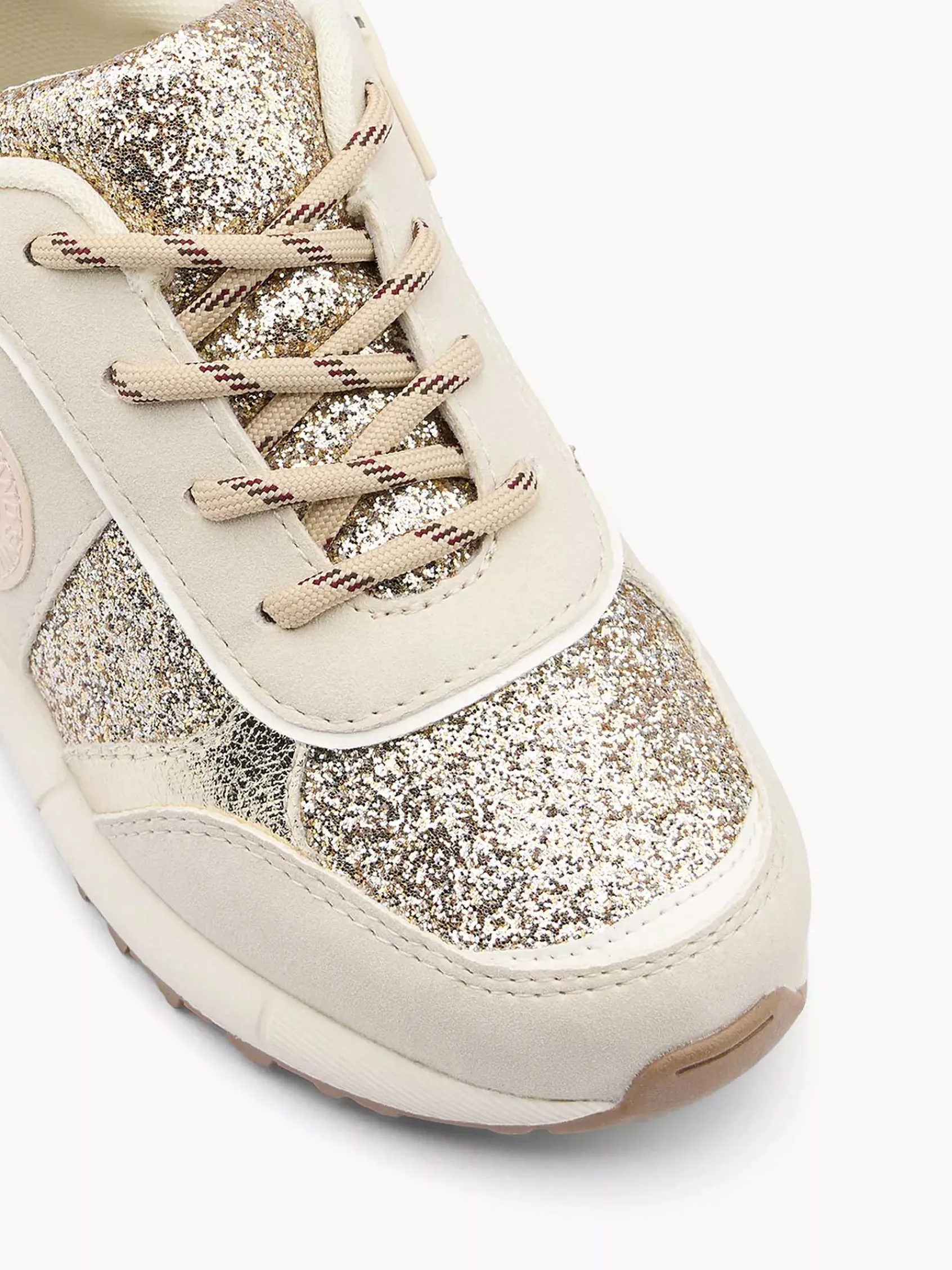 Jongensschoenen|Graceland Beige Chunky Sneaker Glitters