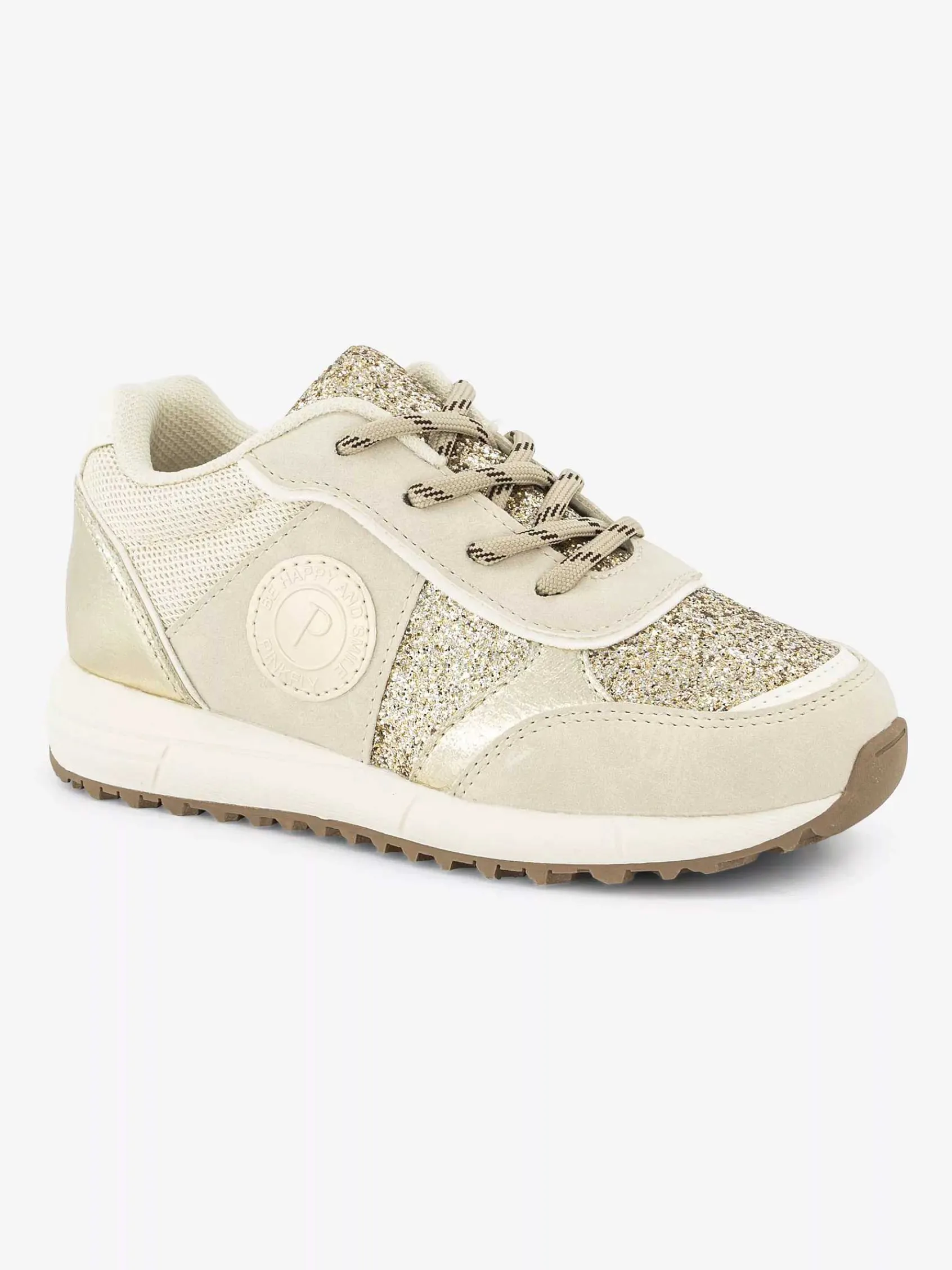 Jongensschoenen|Graceland Beige Chunky Sneaker Glitters