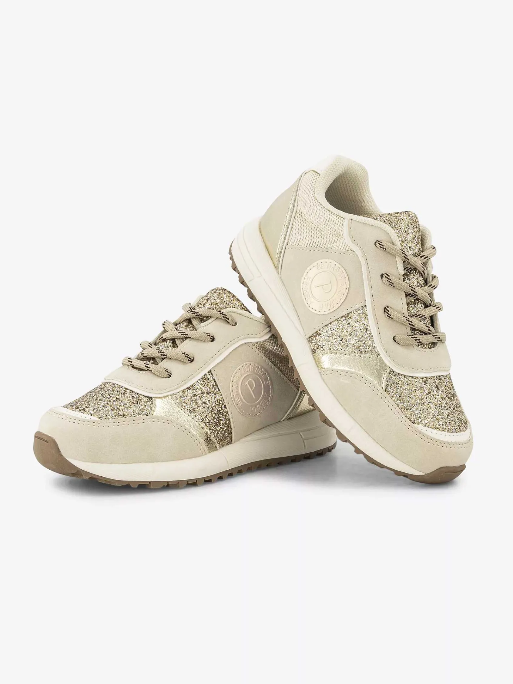 Jongensschoenen|Graceland Beige Chunky Sneaker Glitters