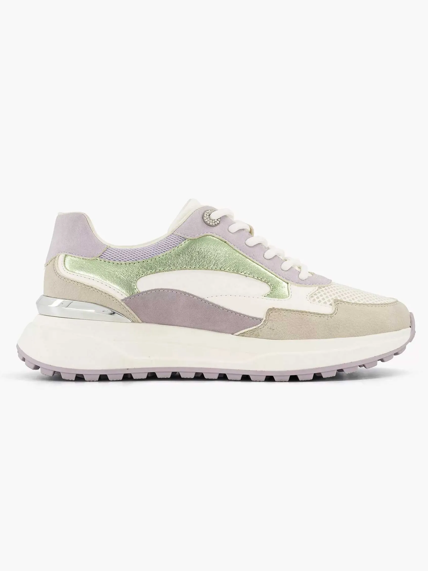 Sneakers|Graceland Beige Chunky Sneaker Glitter