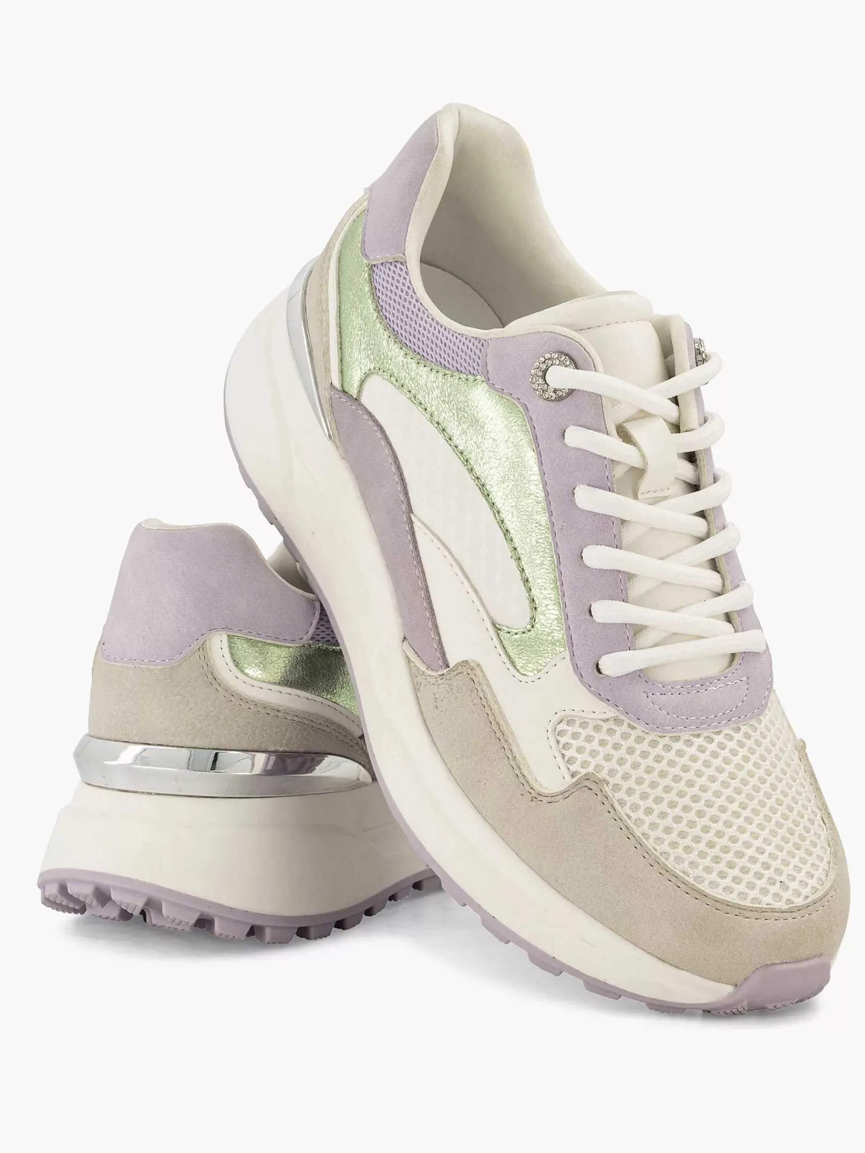 Sneakers|Graceland Beige Chunky Sneaker Glitter