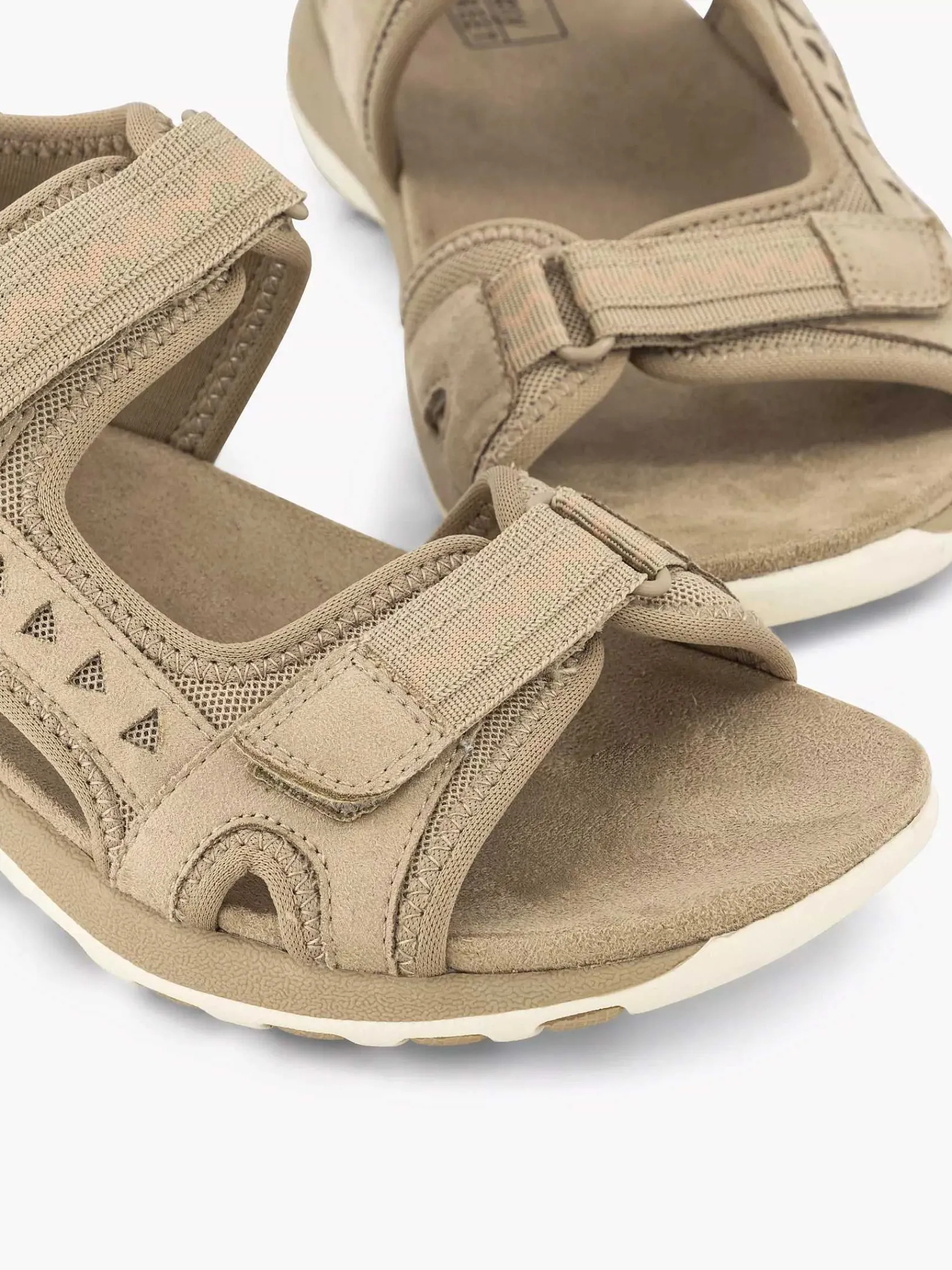 Comfort Schoenen|Easy Street Beige Comfort Sandaal