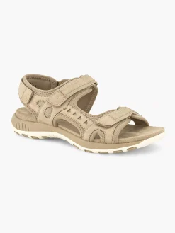 Comfort Schoenen|Easy Street Beige Comfort Sandaal