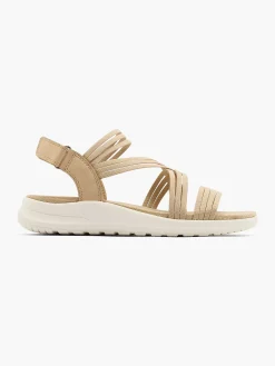 Comfort Schoenen|Easy Street Beige Comfort Sandaal
