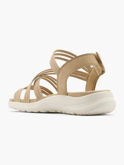 Comfort Schoenen|Easy Street Beige Comfort Sandaal
