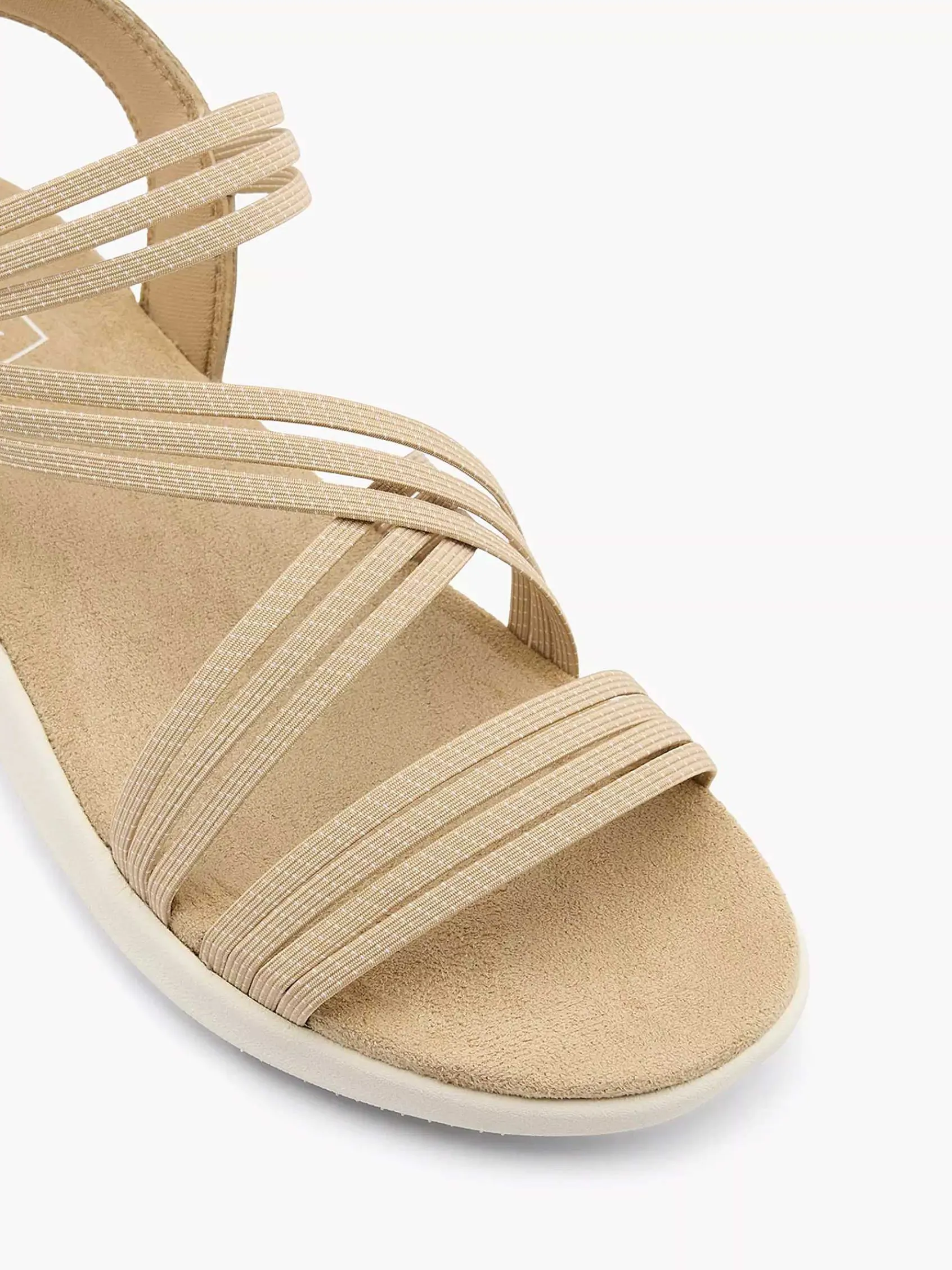 Comfort Schoenen|Easy Street Beige Comfort Sandaal