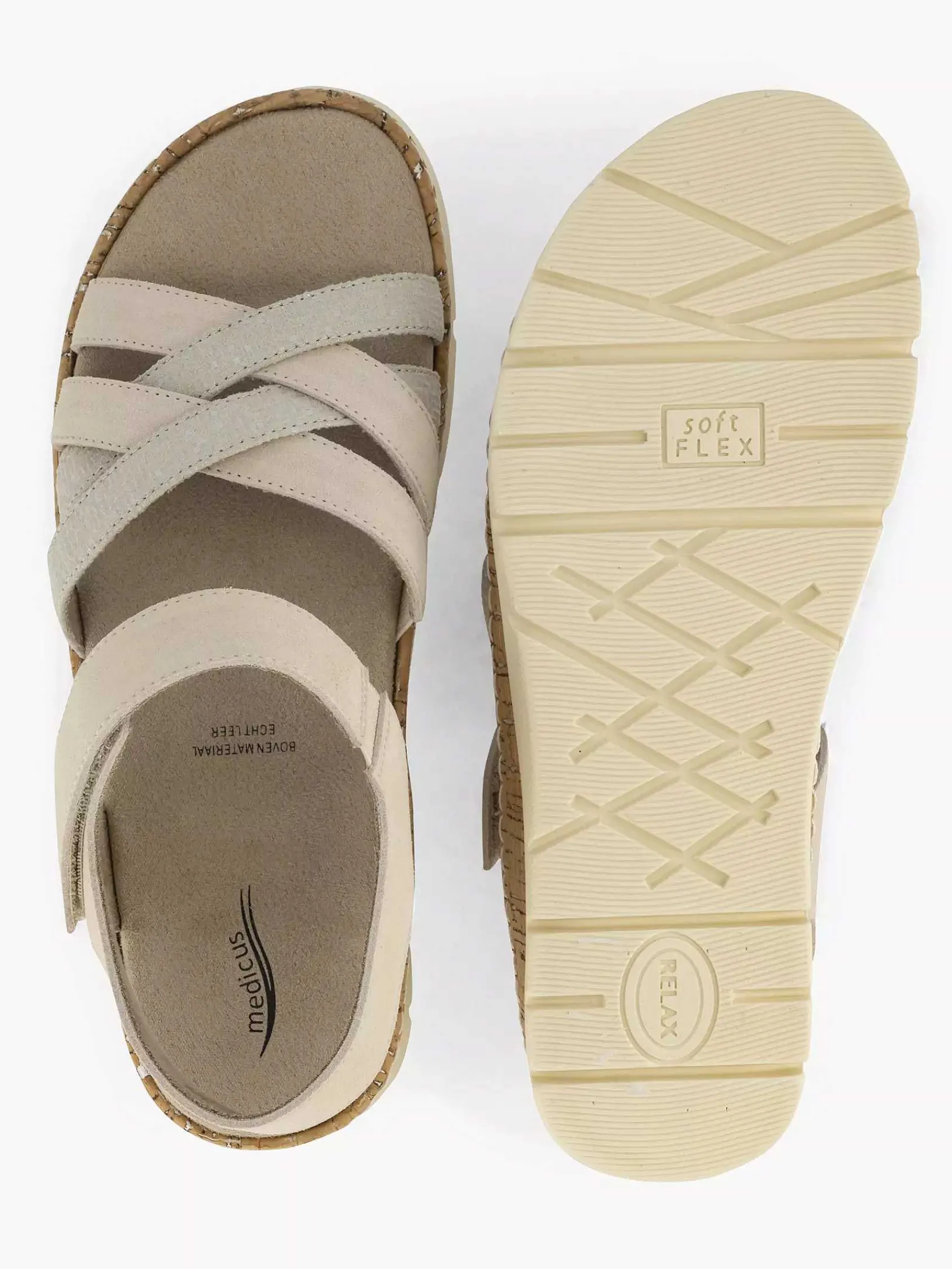Comfort Schoenen|Medicus Beige Comfort Sandaal