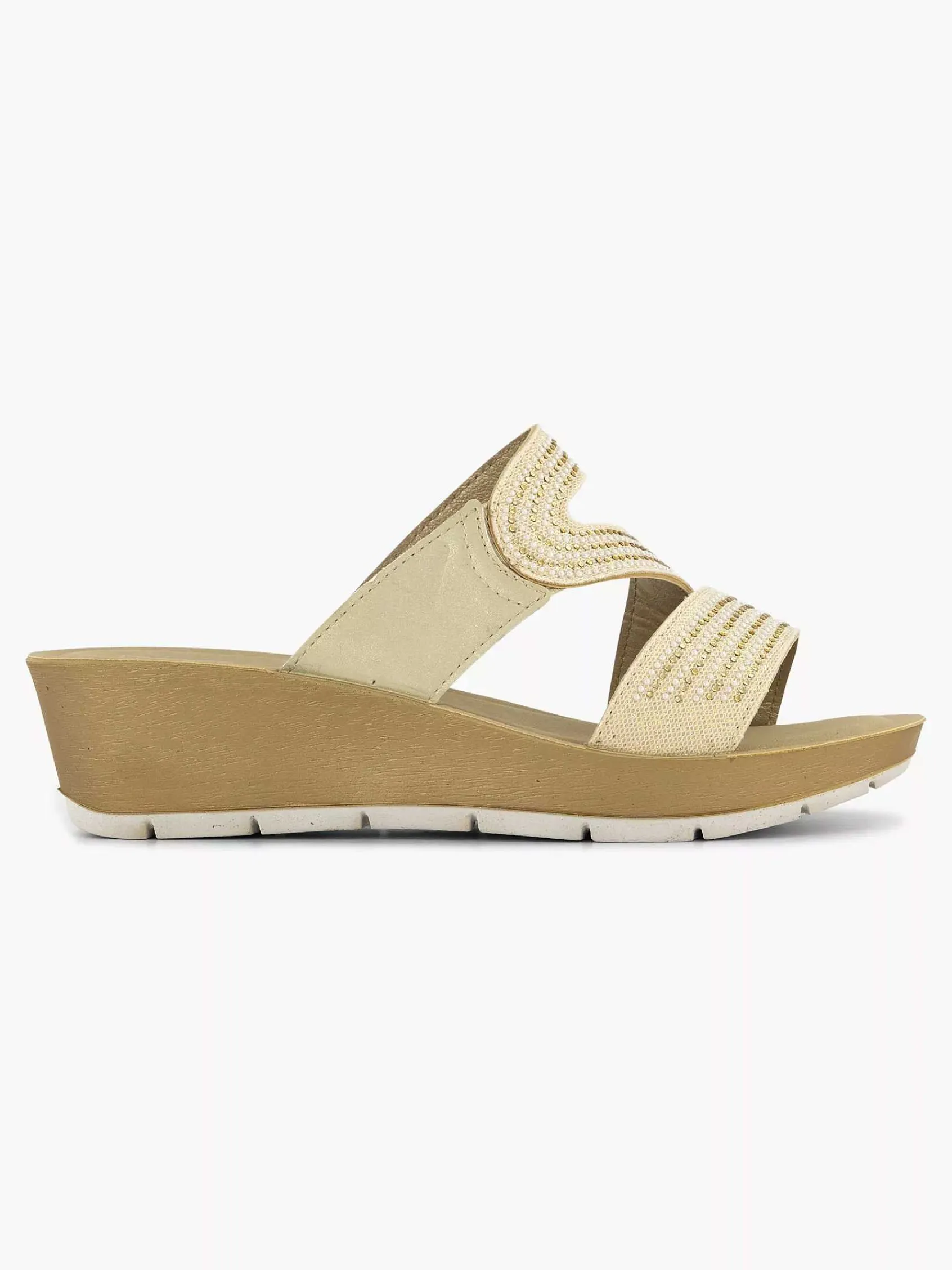 Comfort Schoenen|Easy Street Beige Comfort Slipper