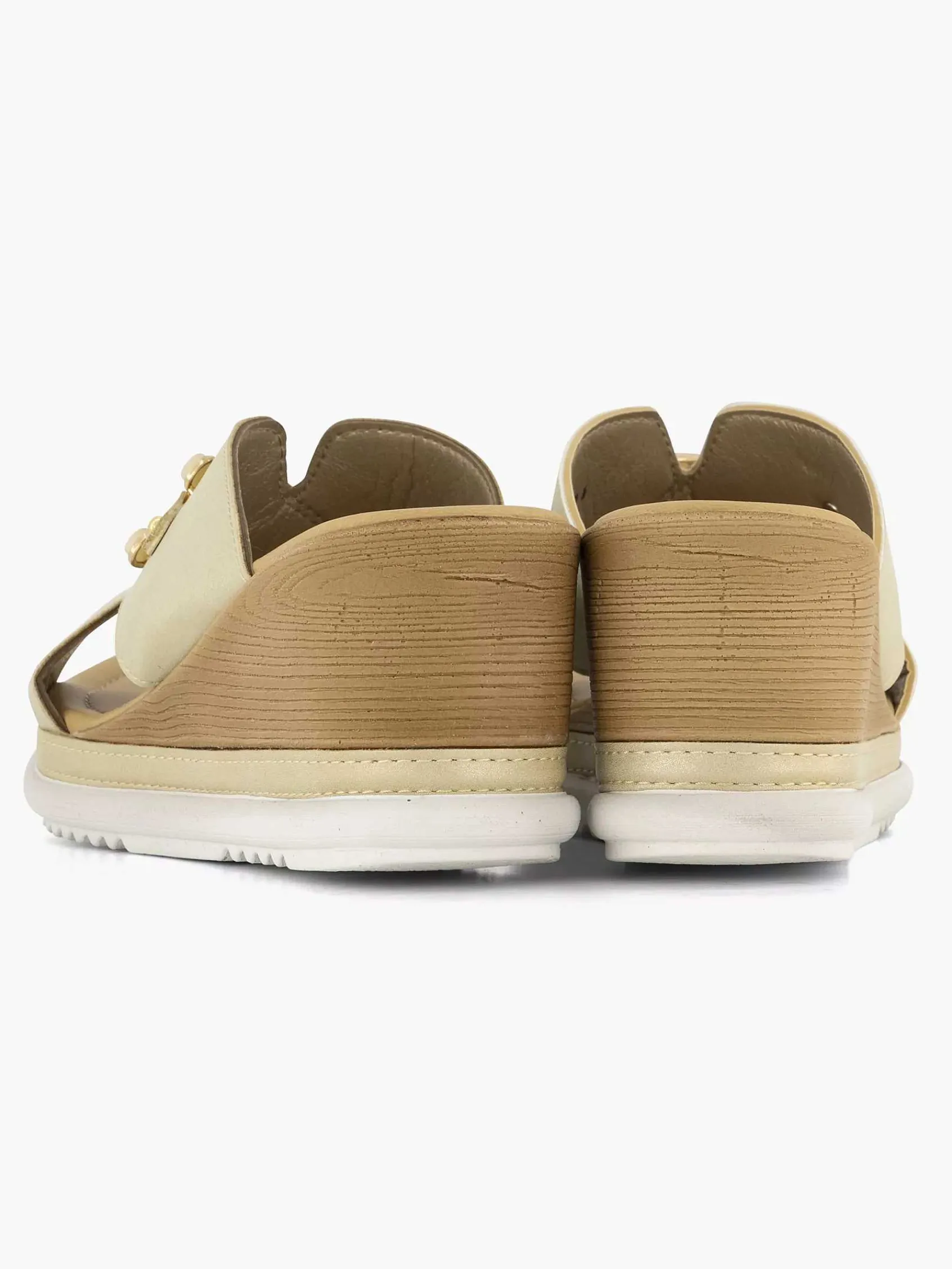 Comfort Schoenen|Easy Street Beige Comfort Slipper