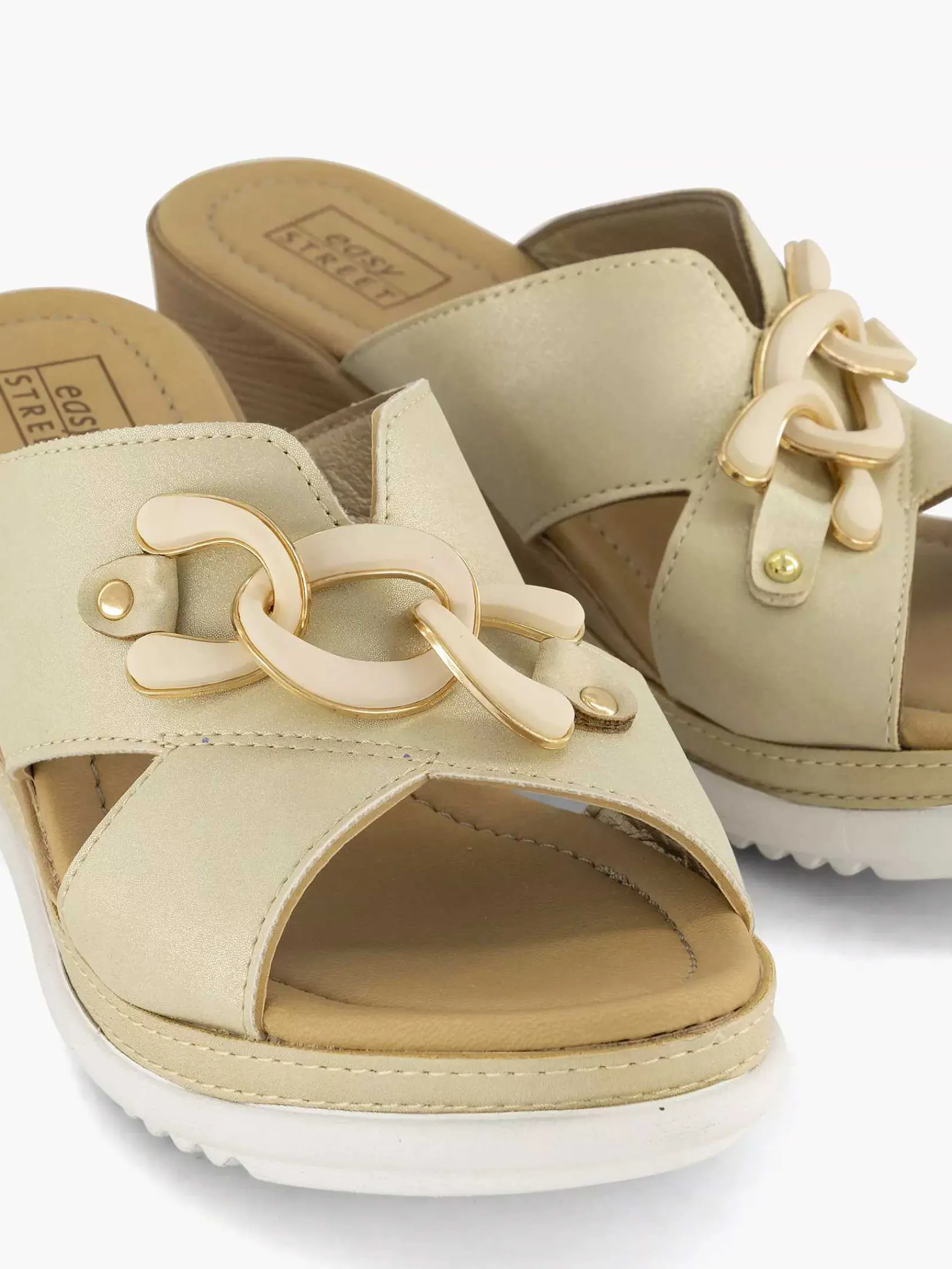 Comfort Schoenen|Easy Street Beige Comfort Slipper