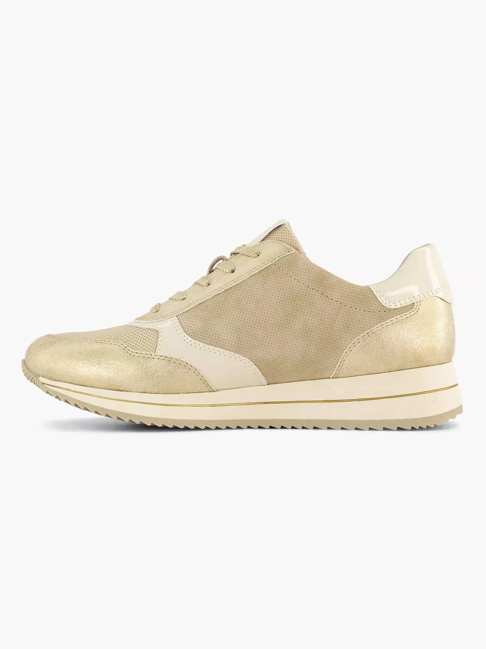 Comfort Schoenen|Easy Street Beige Comfort Sneaker