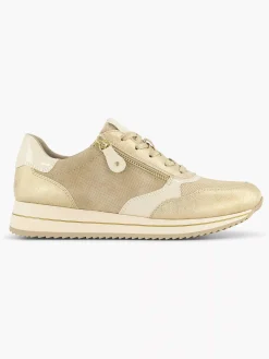 Comfort Schoenen|Easy Street Beige Comfort Sneaker
