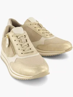 Comfort Schoenen|Easy Street Beige Comfort Sneaker