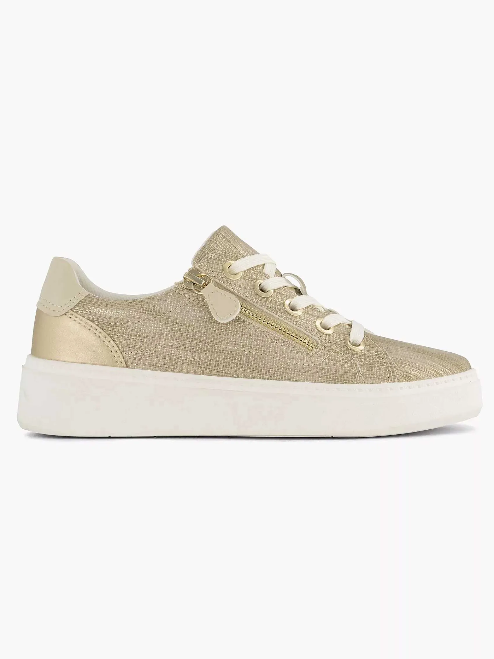 Comfort Schoenen|Easy Street Beige Comfort Sneaker
