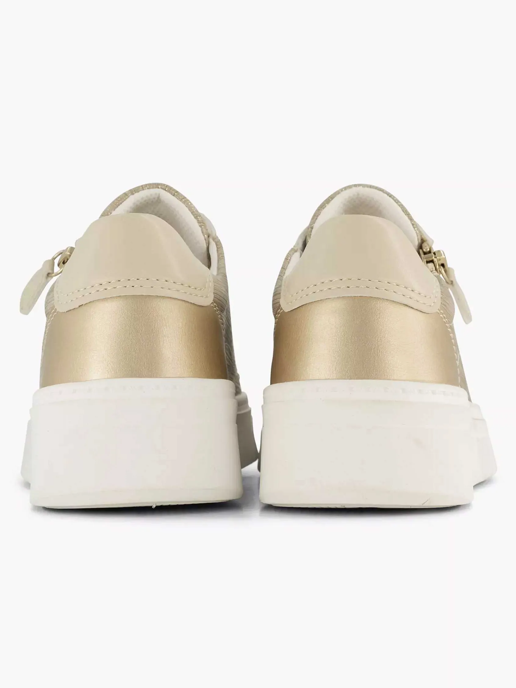 Comfort Schoenen|Easy Street Beige Comfort Sneaker
