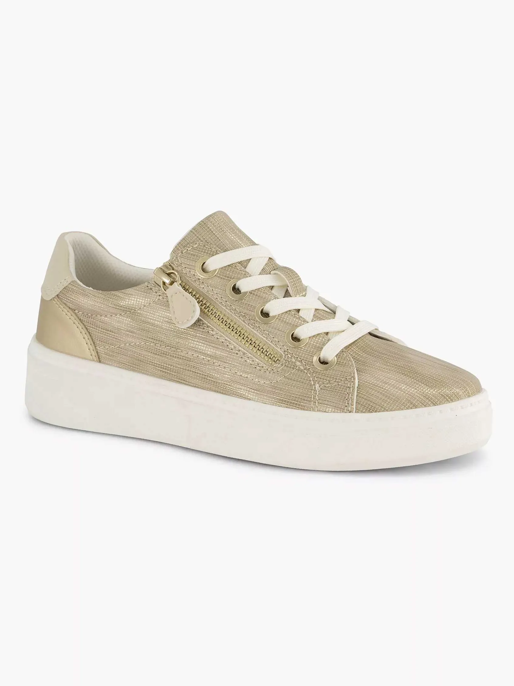 Comfort Schoenen|Easy Street Beige Comfort Sneaker