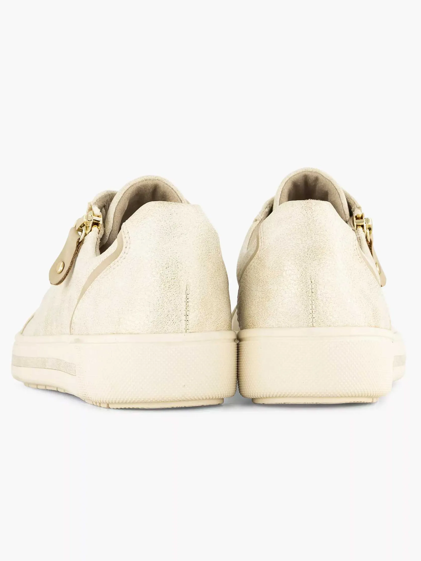 Comfort Schoenen|Easy Street Beige Comfort Sneaker