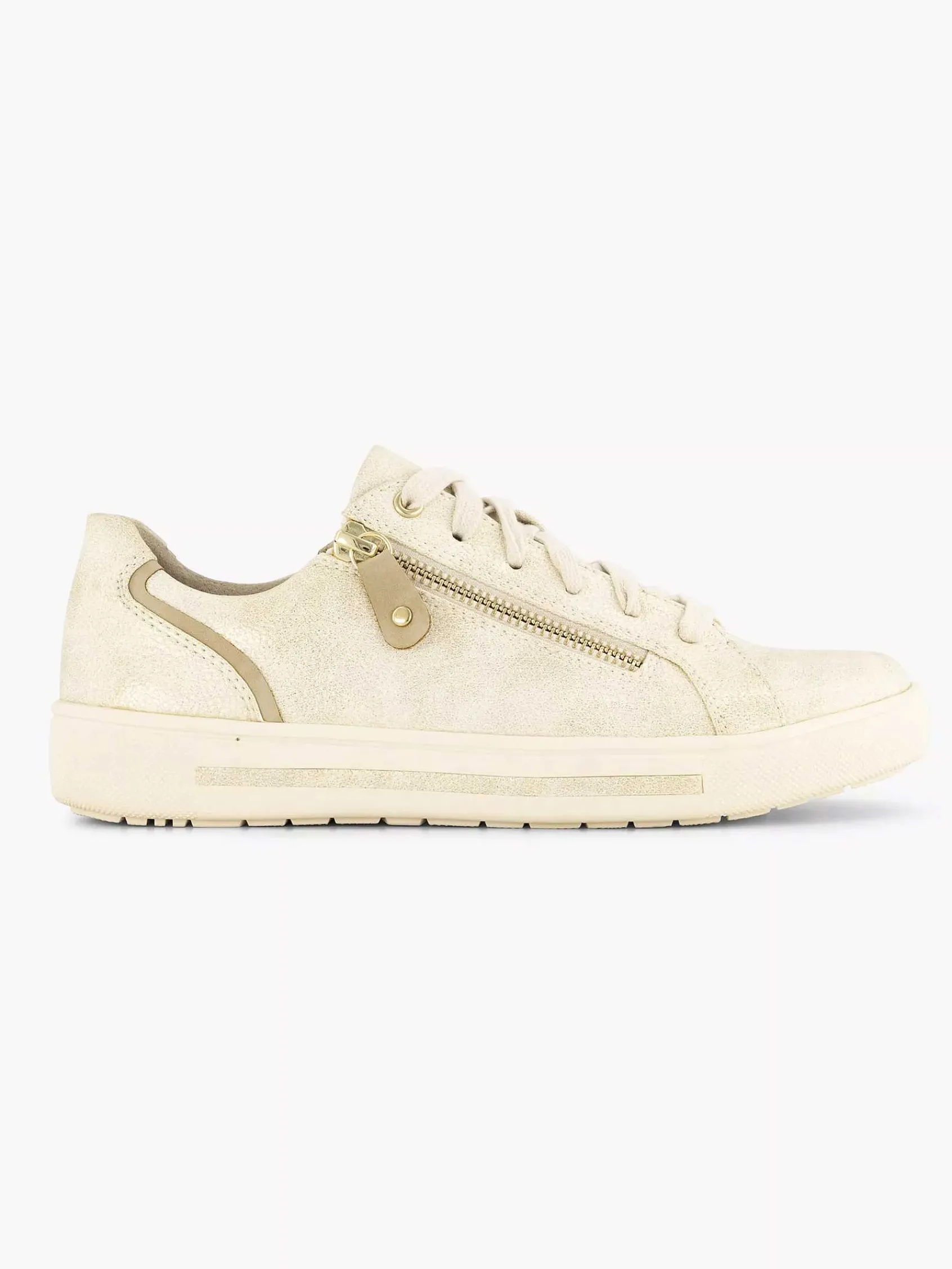 Comfort Schoenen|Easy Street Beige Comfort Sneaker