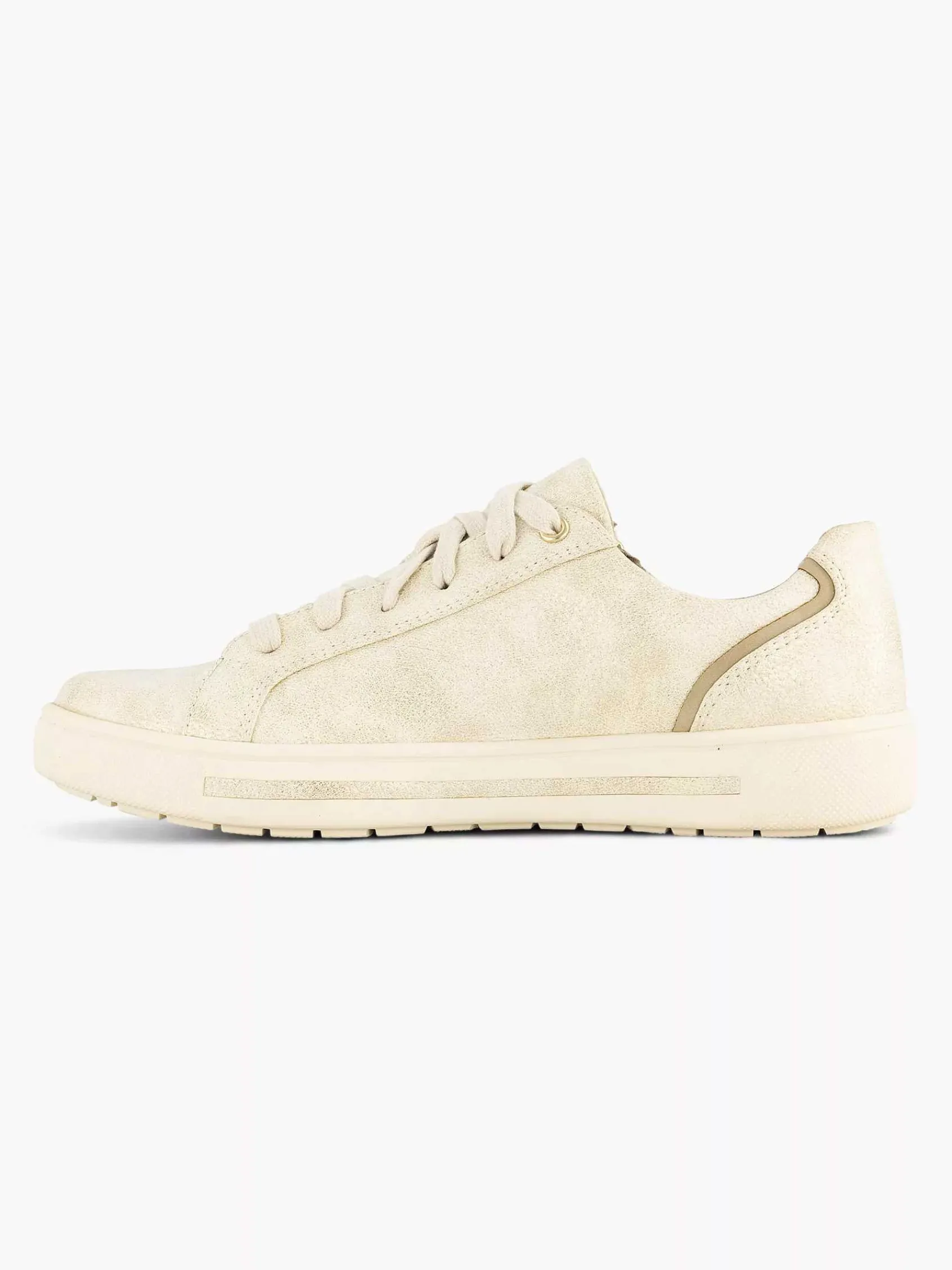 Comfort Schoenen|Easy Street Beige Comfort Sneaker