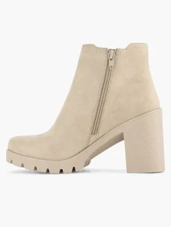 Enkellaarzen & Boots|Graceland Beige Enkellaars Hak
