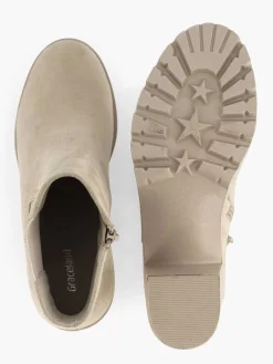 Enkellaarzen & Boots|Graceland Beige Enkellaars Hak