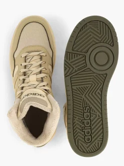 Jongensschoenen|adidas Beige Hoops Mid 3.0 K
