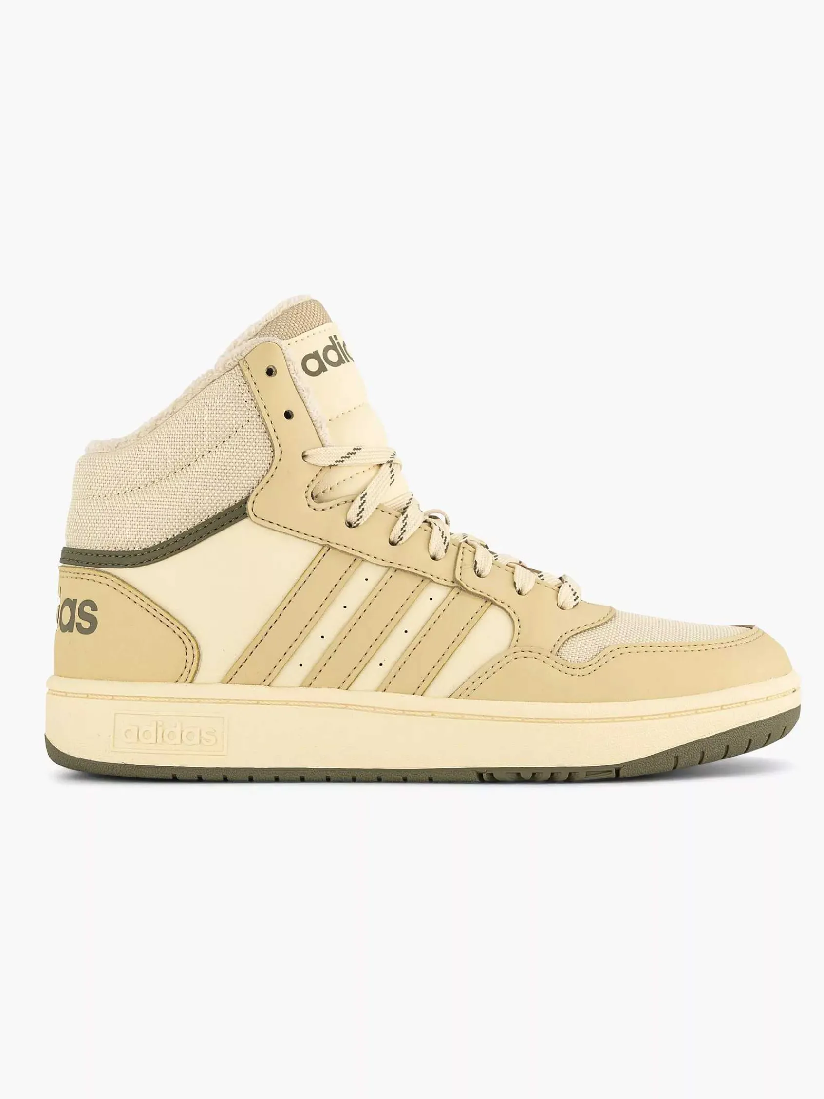 Jongensschoenen|adidas Beige Hoops Mid 3.0 K