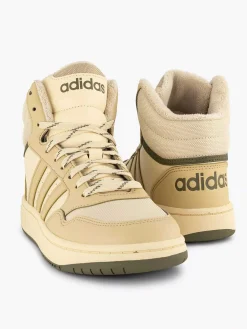 Jongensschoenen|adidas Beige Hoops Mid 3.0 K
