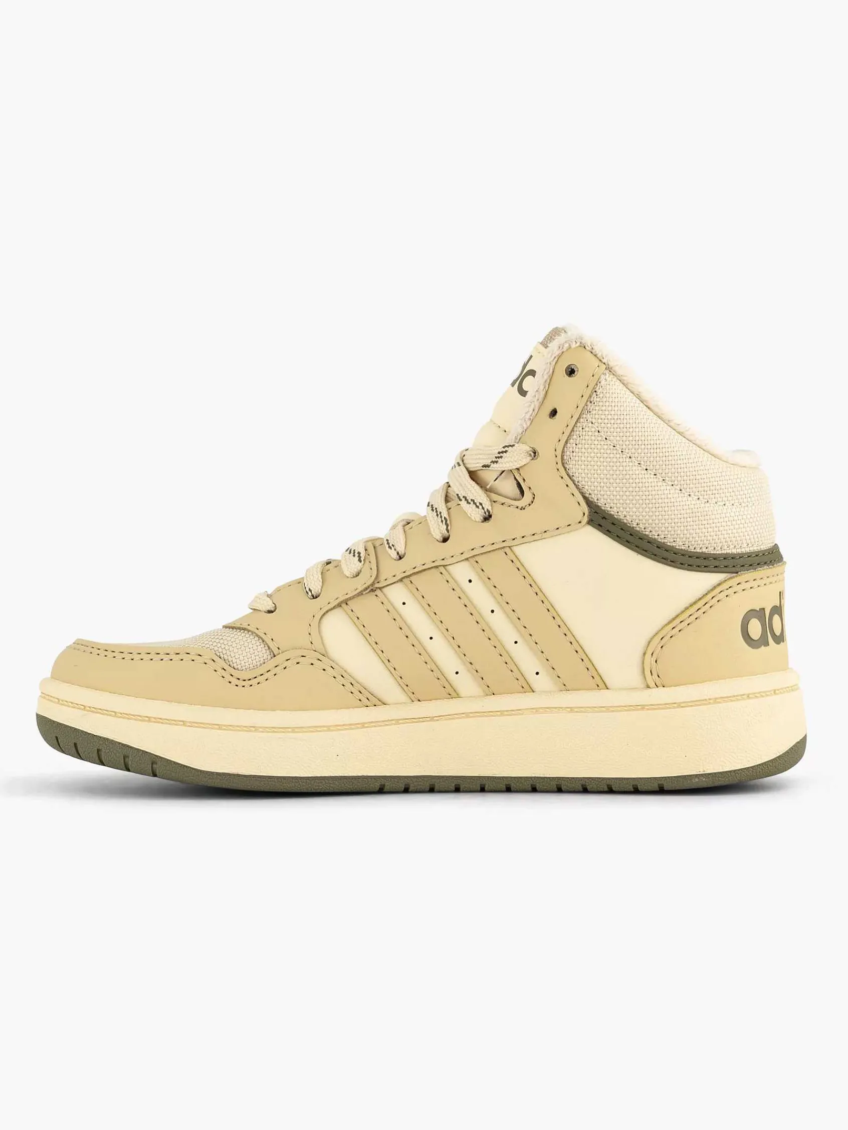 Jongensschoenen|adidas Beige Hoops Mid 3.0 K