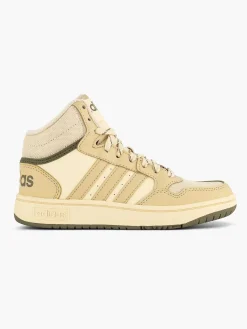Jongensschoenen|adidas Beige Hoops Mid 3.0 K