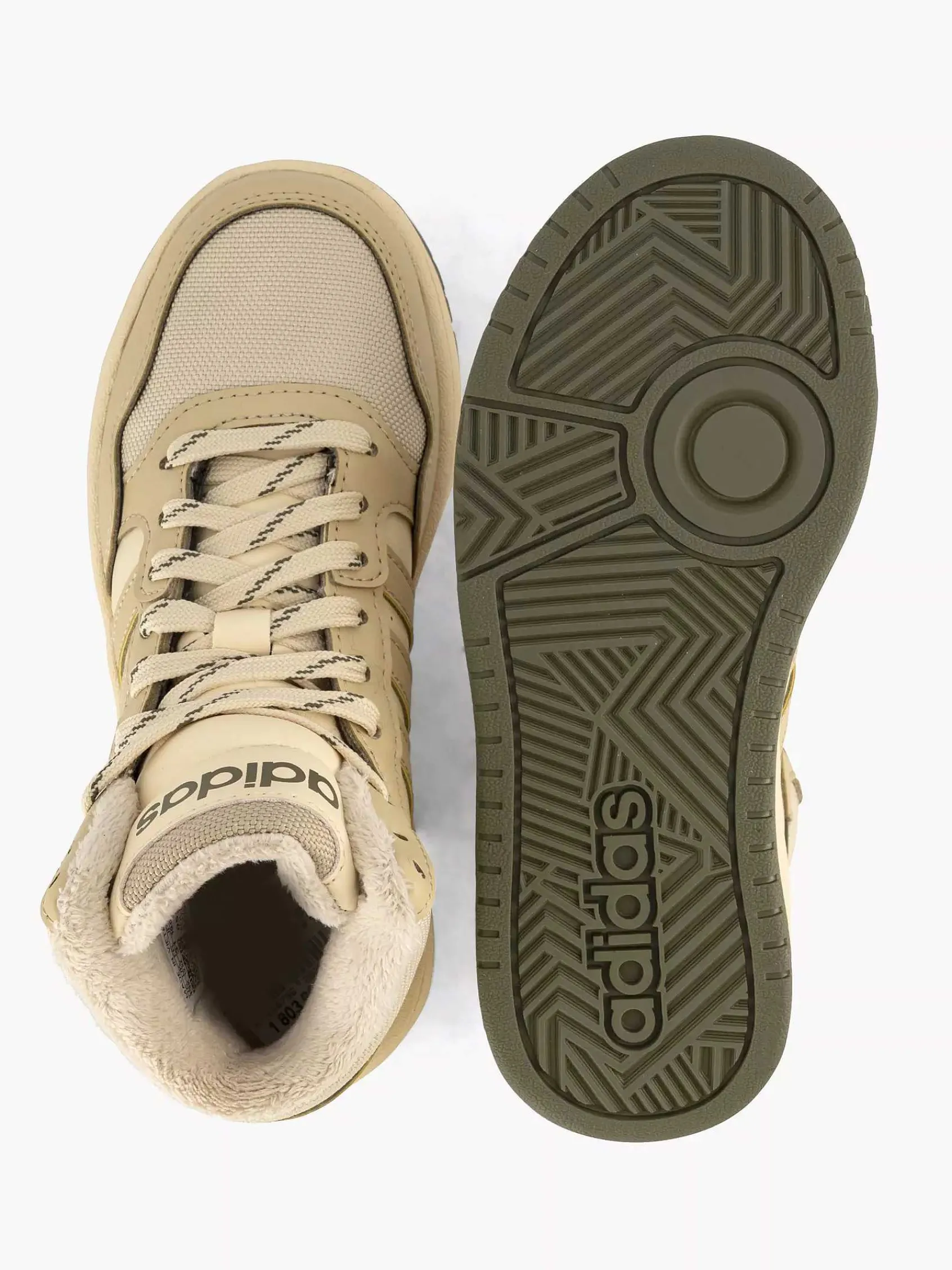 Jongensschoenen|adidas Beige Hoops Mid 3.0 K