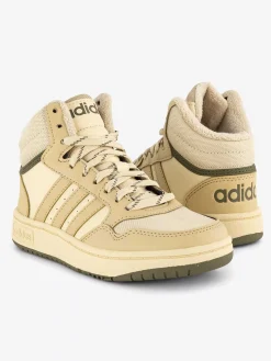 Jongensschoenen|adidas Beige Hoops Mid 3.0 K