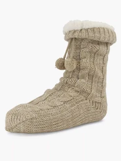 Sokken|vanHaren Beige Huissok 36-41