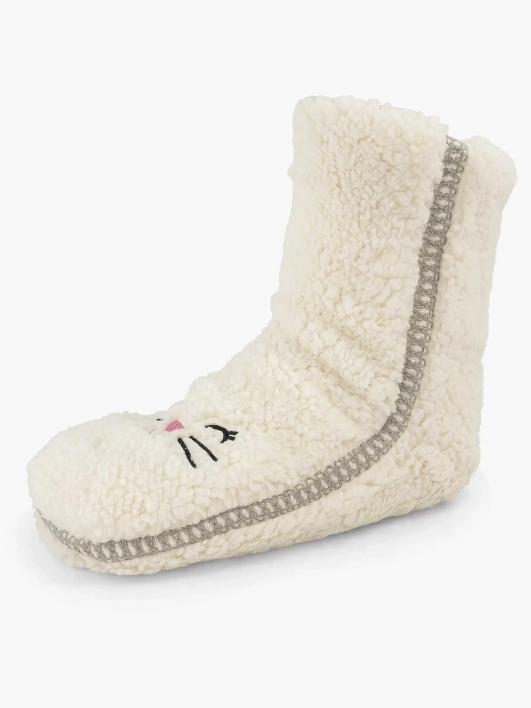 Sokken|vanHaren Beige Huissok Teddy