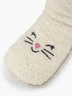 Sokken|vanHaren Beige Huissok Teddy