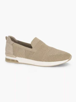 Comfort Schoenen|Medicus Beige Instap Comfort Sneaker Knitted