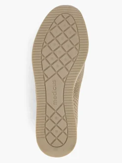 Comfort Schoenen|Medicus Beige Instap Comfort Sneaker Knitted