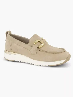 Comfort Schoenen|Medicus Beige Leren Comfort Instapper