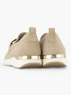 Comfort Schoenen|Medicus Beige Leren Comfort Instapper
