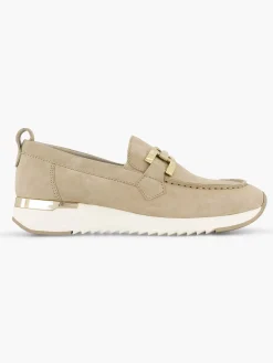 Comfort Schoenen|Medicus Beige Leren Comfort Instapper