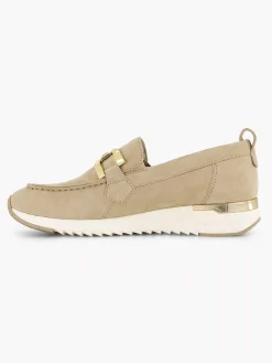 Comfort Schoenen|Medicus Beige Leren Comfort Instapper