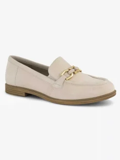 Comfort Schoenen|Medicus Beige Leren Instapper