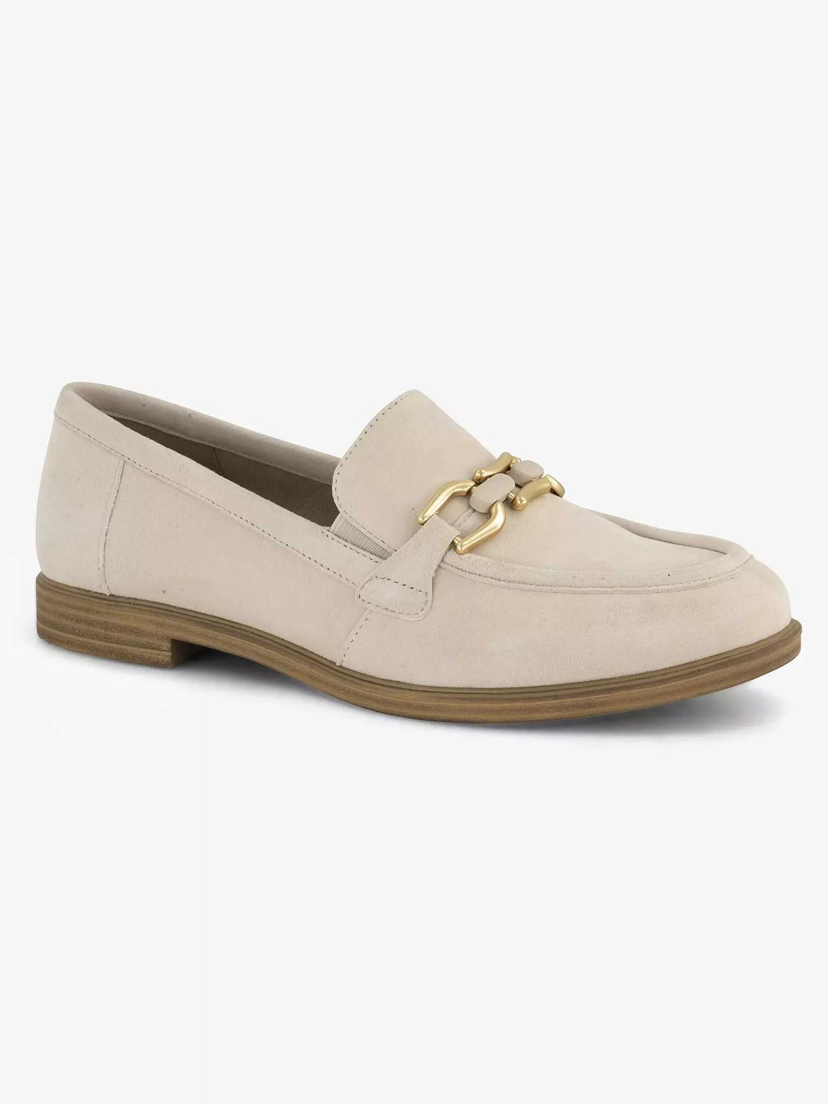 Comfort Schoenen|Medicus Beige Leren Instapper